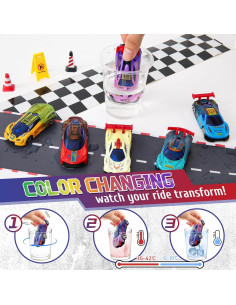 Coches que Cambian de Color MACALOCA - 6 Piezas 1:64 2