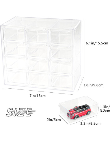 Caja de Almacenamiento KASTUN para 24 Hot Wheels y Matchbox