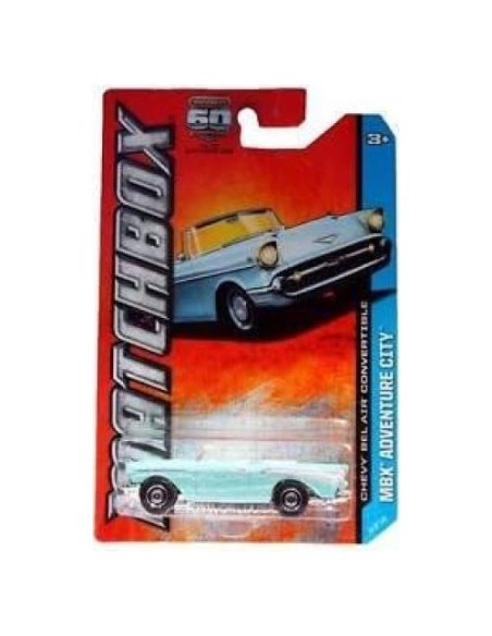 Auto a Escala Matchbox Chevy Bel Air Convertible Azul Auto a Escala Matchbox Chevy Bel Air Convertible Azul
