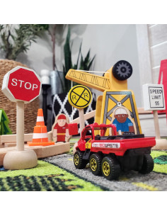 Juego de Señales de Tráfico de Madera Attatoy - 14 Piezas 2