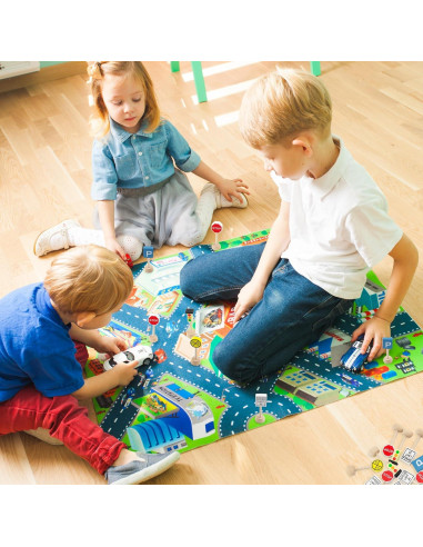 Juego de Señales de Tráfico de Madera Attatoy - 14 Piezas