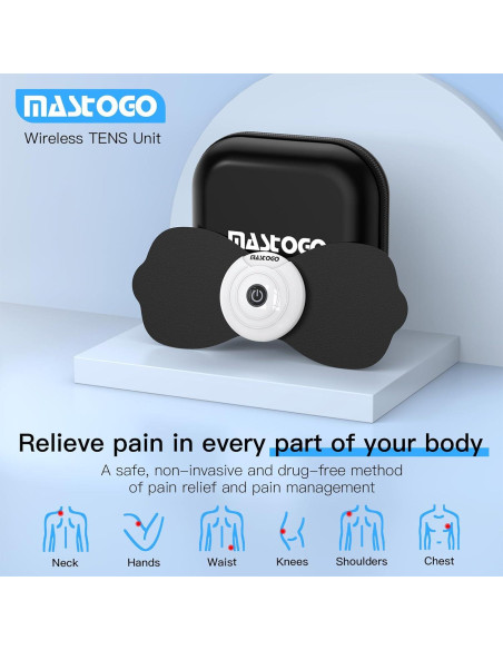 Masajeador Inalámbrico TENS y EMS MASTOGO - Alivio Dolor Espalda