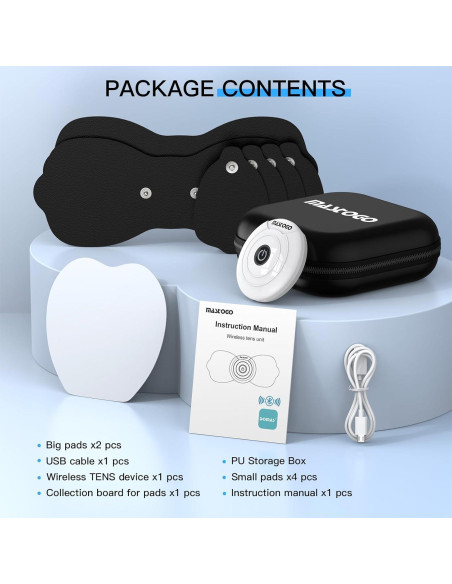 Masajeador Inalámbrico TENS y EMS MASTOGO - Alivio Dolor Espalda