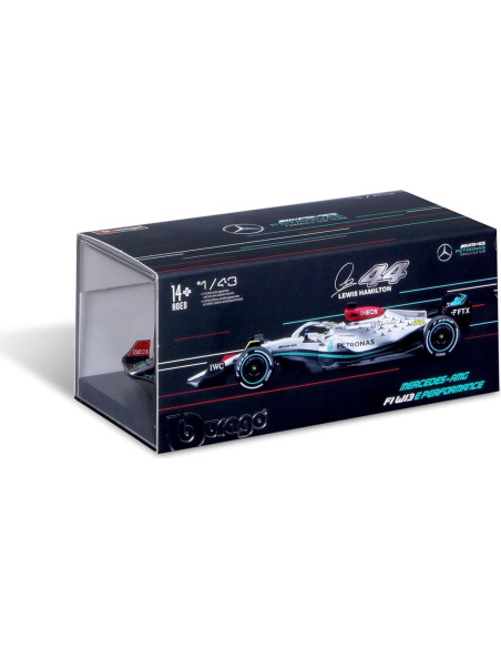 Bburago F1 Mercedes W13 E Performance 1:43 con piloto Hamilton
