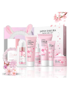 Set de Cuidado Facial Japan Sakura - Kit Hidratante para Mujeres