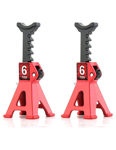 Soportes de Gato RC Chanmoo 1:18 1:24 Metal 6 Toneladas Rojo