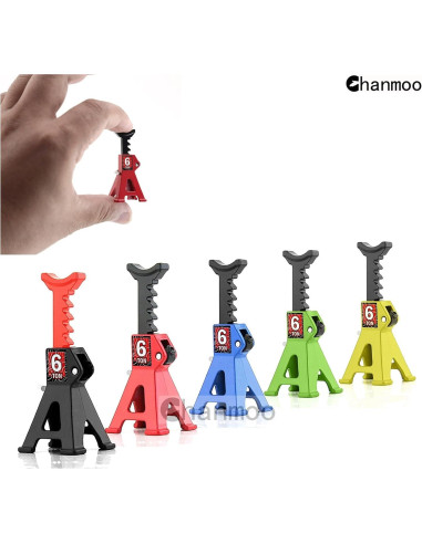 Soportes de Gato RC Chanmoo 1:18 1:24 Metal 6 Toneladas Rojo