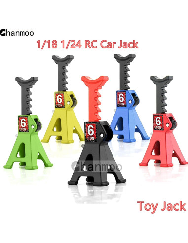 Soportes de Gato RC Chanmoo 1:18 1:24 Metal 6 Toneladas Rojo