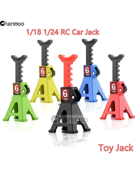 Soportes de Gato RC Chanmoo 1:18 1:24 Metal 6 Toneladas Rojo