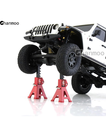 Soportes de Gato RC Chanmoo 1:18 1:24 Metal 6 Toneladas Rojo
