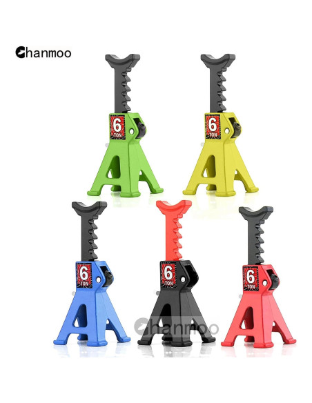 Soportes de Gato RC Chanmoo 1:18 1:24 Metal 6 Toneladas Rojo