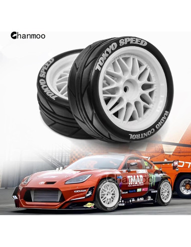 Neumáticos RC On Road 1:10 Chanmoo 65mm 4 Piezas Drift