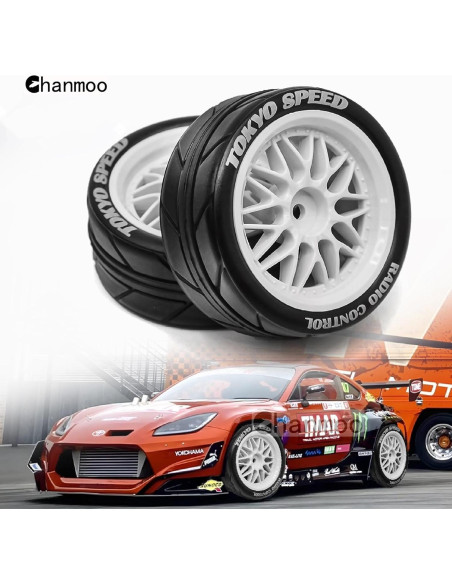 Neumáticos RC On Road 1:10 Chanmoo 65mm 4 Piezas Drift