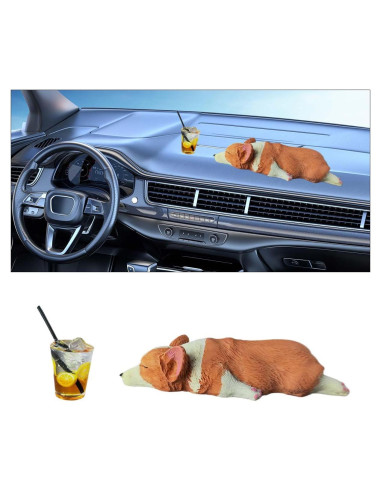 Adorno de Espejo Retrovisor Coche BDZMC Corgi Durmiendo