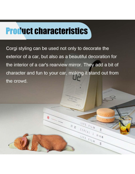 Adorno de Espejo Retrovisor Coche BDZMC Corgi Durmiendo