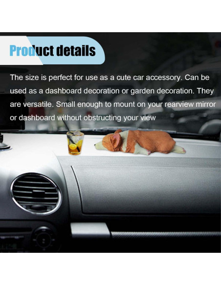 Adorno de Espejo Retrovisor Coche BDZMC Corgi Durmiendo