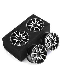 Ruedas de Drift RC 1:10 Chanjorlin 52mm Aluminio 4PCS Negro