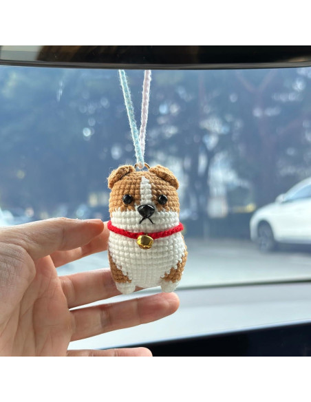 Colgante de Ganchillo Corgi GiveMOJO para Espejo Retrovisor