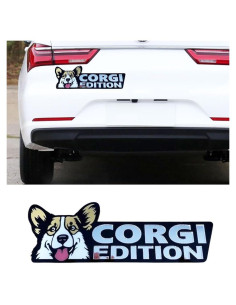Insignia de Coche 3D Lusebiy Corgi Corte Láser Decorativa