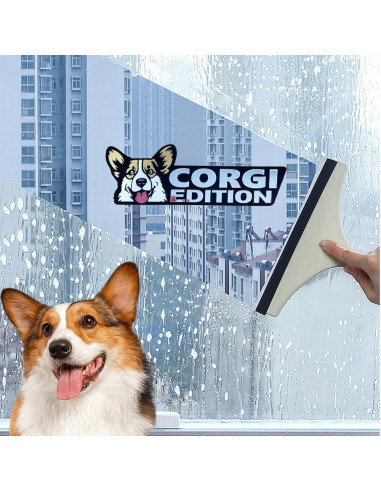 Insignia de Coche 3D Lusebiy Corgi Corte Láser Decorativa