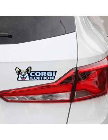 Insignia de Coche 3D Lusebiy Corgi Corte Láser Decorativa