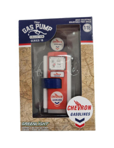 Bomba de Gasolina Vintage 1:18 GreenLight Rojo y Azul 2