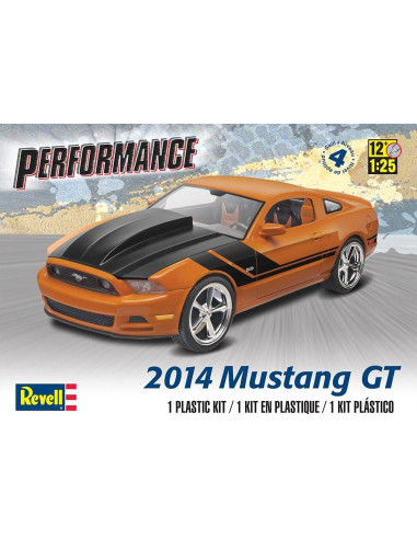 Kit de Modelo Revell 2014 Ford Mustang GT 1:25 60 Piezas