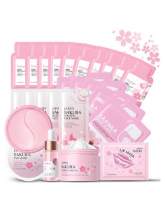 Set de Cuidado Facial ISHERBIN Sakura 24PCS para Adolescentes