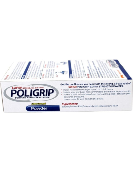 Polvo para Dentaduras Super Poli-Grip 07801 - 6 Paquetes