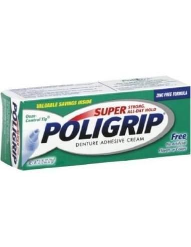 Crema Adhesiva para Dentaduras Poligrip 21.26 g - Paquete de 3