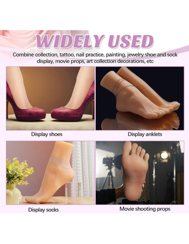 Pies de Silicona Realistas Weysat 22 cm para Exhibición y Aprendizaje