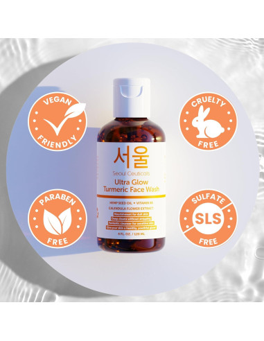 Limpiador Facial de Cúrcuma SeoulCeuticals 113g - Vegano y Natural