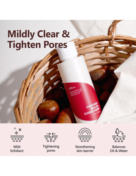 Tónico Exfoliante Suave ISNTREE Castaña BHA 2% 100 ml Tónico Exfoliante Suave ISNTREE Castaña BHA 2% 100 ml