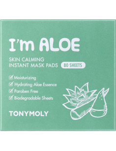 Almohadillas de Máscara Calmante TONYMOLY Estoy Aloe 80 hojas 2