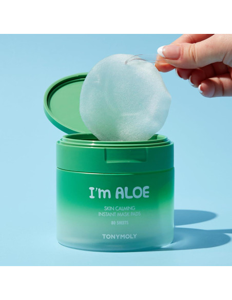 Almohadillas de Máscara Calmante TONYMOLY Estoy Aloe 80 hojas