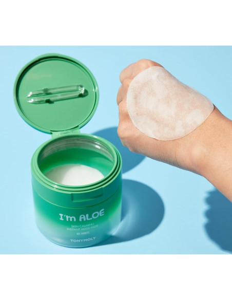 Almohadillas de Máscara Calmante TONYMOLY Estoy Aloe 80 hojas