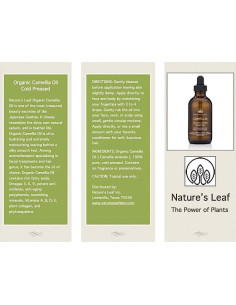 Aceite de Semilla de Camelia Orgánico Natures Leaf 118 ml 2
