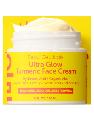 Crema Facial de Cúrcuma SeoulCeuticals 56.7g - Hidratante K Belleza