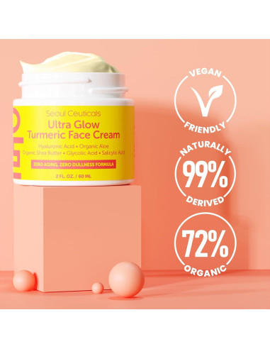 Crema Facial de Cúrcuma SeoulCeuticals 56.7g - Hidratante K Belleza