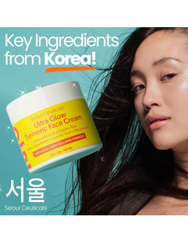Crema Facial de Cúrcuma SeoulCeuticals 56.7g - Hidratante K Belleza