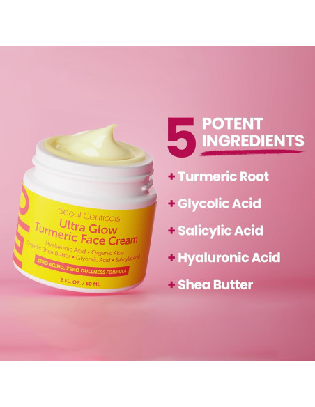 Crema Facial de Cúrcuma SeoulCeuticals 56.7g - Hidratante K Belleza Crema Facial de Cúrcuma SeoulCeuticals 56.7g - Hidratante K Belleza