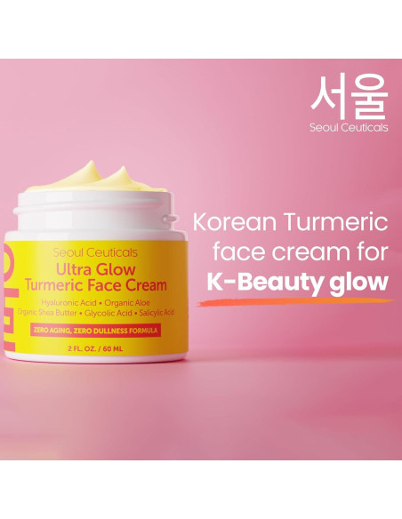 Crema Facial de Cúrcuma SeoulCeuticals 56.7g - Hidratante K Belleza Crema Facial de Cúrcuma SeoulCeuticals 56.7g - Hidratante K Belleza