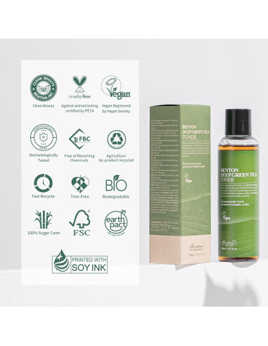 Tónico Facial BENTON Té Verde Profundo 150ml Piel Grasa Sensible