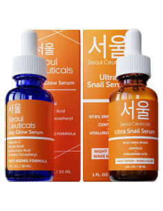 Conjunto de Sueros Faciales SeoulCeuticals - Vitamina C y Caracol
