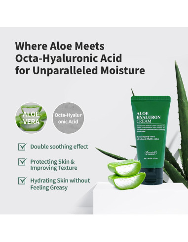 Crema Facial Benton Aloe Hialurónico 50g - Hidratante Piel Seca