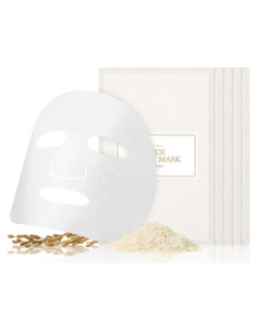 Mascarilla Facial de Tela de Arroz Imine - Hidratación Vegana 5 Unidades