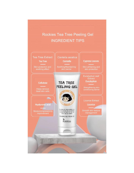 Gel Exfoliante Suave ROKKISS Árbol de Té 121.9 ml - Piel Radiante
