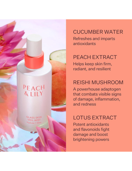 Rocío de Piel de Vidrio Peach & Lily 340g - Hidratante