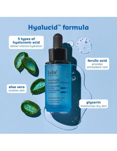 Serum Hidratante Belif Aqua Bomb Hyalucid 11% 15ml Piel Normal