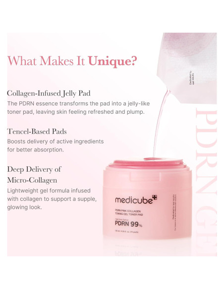 Almohadillas de colágeno Medicube ADN de salmón PDRN 70 unidades